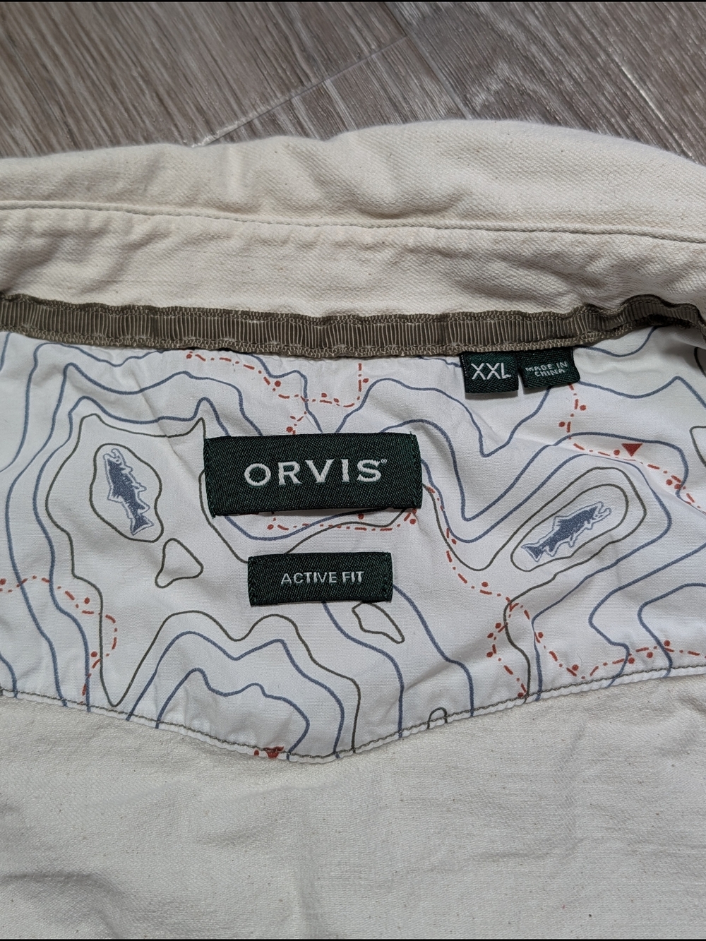 Orvis Pearl Snap 100% Cotton Active Fit Cream Off White Button Down